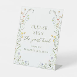 Meadow Blume Wildblume Gästebuch Sockelschild