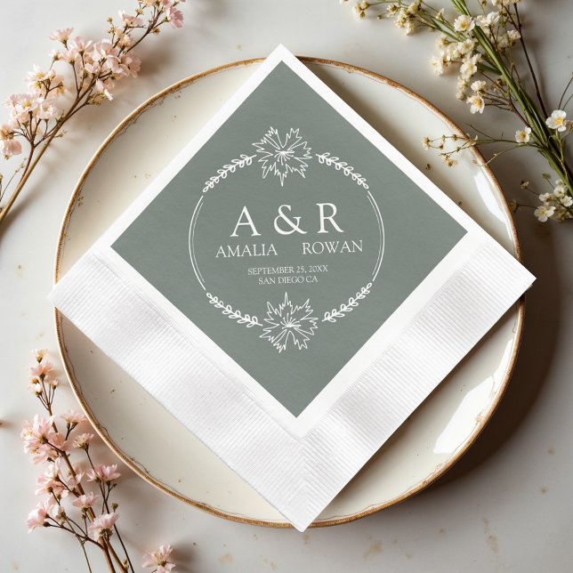 Meadow-Blume zum Hochzeitsstich Serviette (Von Creator hochgeladen)