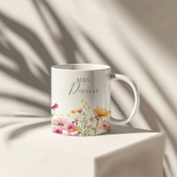Meadow Colorful Wildblume Mrs. Newlywed Bride