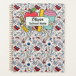 meadow floral Back to School Supplies Teachers Planer