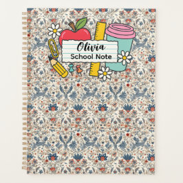 meadow floral Back to School Supplies Teachers Planer