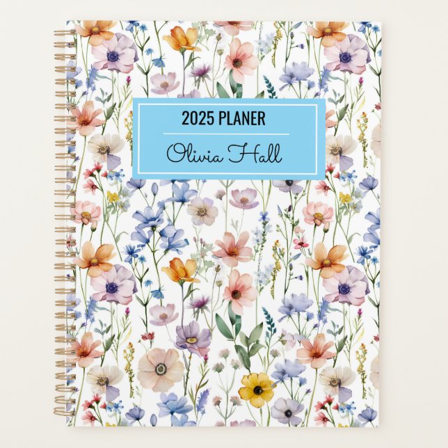 meadow floral Back to School Supplies Teachers Planer (Vorderseite)