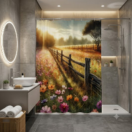 Meadow Floral Sunrise Duschvorhang