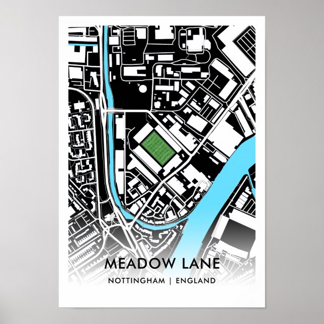 Meadow Lane Poster - Historische Zuhause von Notts (Vorne)