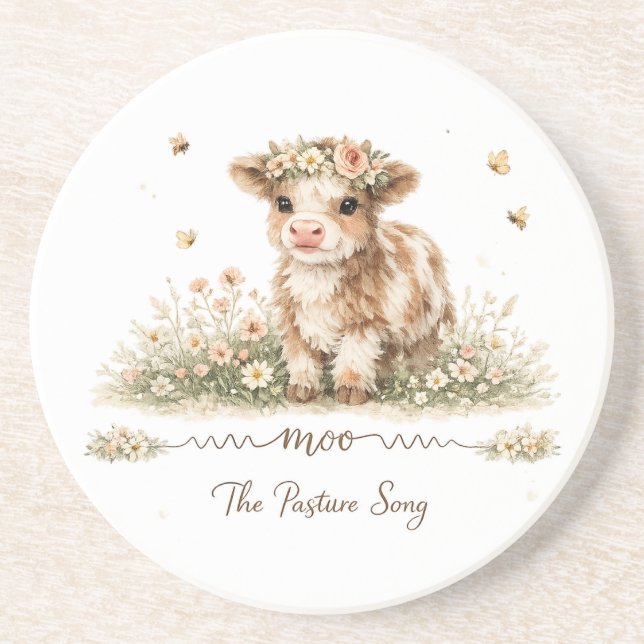 Meadow Melody cow paper plates Getränkeuntersetzer (Vorne)