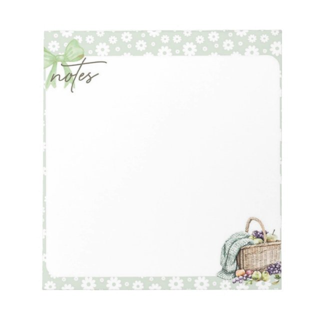 Meadow Mornings: Hütte Picnic Notes Collection Notizblock (Vorderseite)