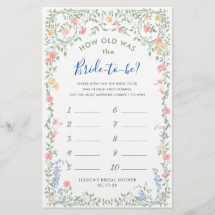 Meadow Pastel Französisch Rose Brautparty Game