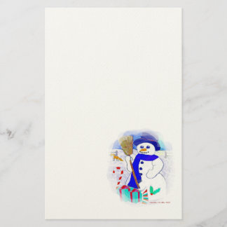 Meadow Snowman Briefpapier