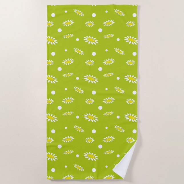 Meadow Stars Daisy Blume Strandtuch (Vorderseite)