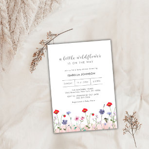Meadow Summer Little Wildblume Babydusche Einladung