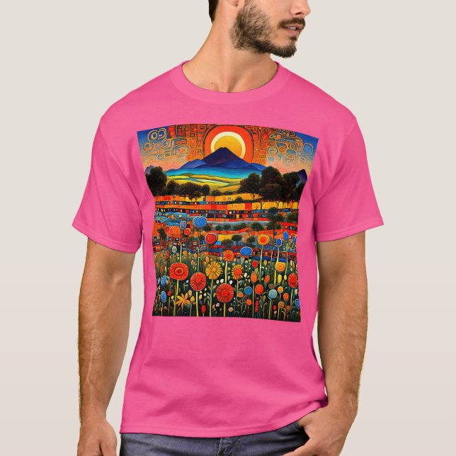 Meadow Sunset 2 aktiv T-Shirt (Vorderseite)