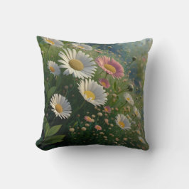 Meadow Whispers: Eine Daisy-Symphonie in Bloom Kissen