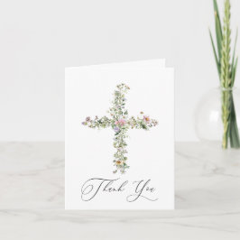 Meadow Wildblume Cross Religious Vielen Dank Einladung
