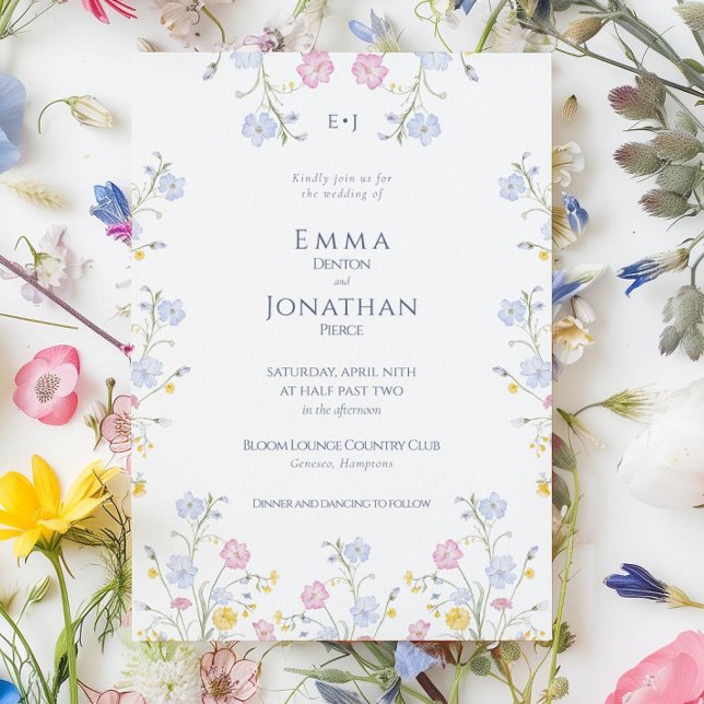 Meadow Wildflower Garden Wedding Invitation Einladung (Von Creator hochgeladen)