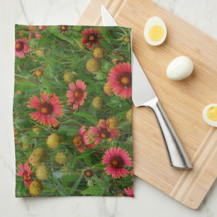 Meadow Wildflowers Kitchen Towel Red Flowers Geschirrtuch