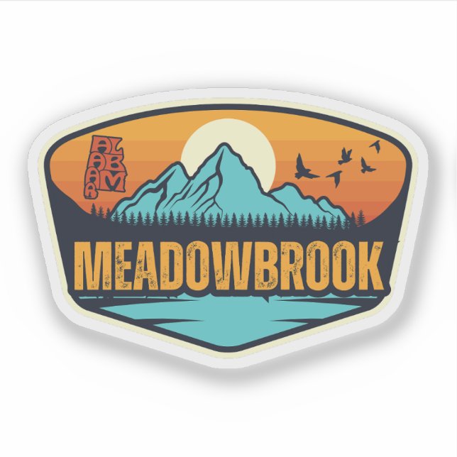Meadowbrook, Alabama Aufkleber (Vorderseite)