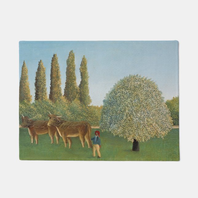 Meadowland (The Pasture), Henri Rousseau,  1910 Fußmatte (Vorderseite)