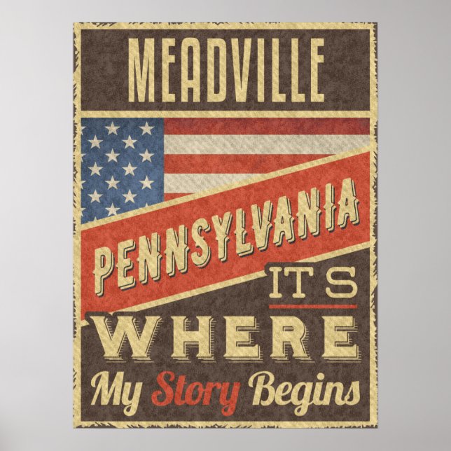 Meadville Pennsylvania Poster (Vorne)