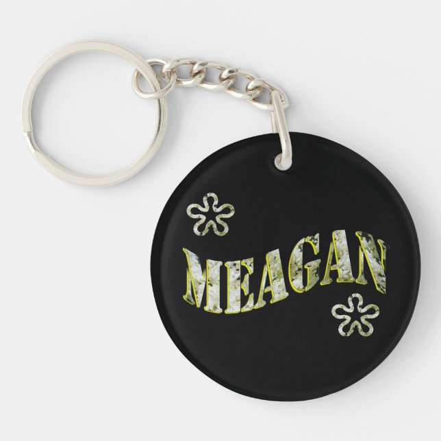 Meagan, Damenname Logo, Schlüsselanhänger (Vorderseite)