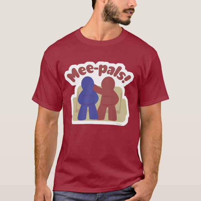 Meals Pals Funny Meeple Gamer Friends Cartoon T-Shirt (Vorderseite)