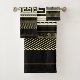 Meander Line Art Badhandtuch Set