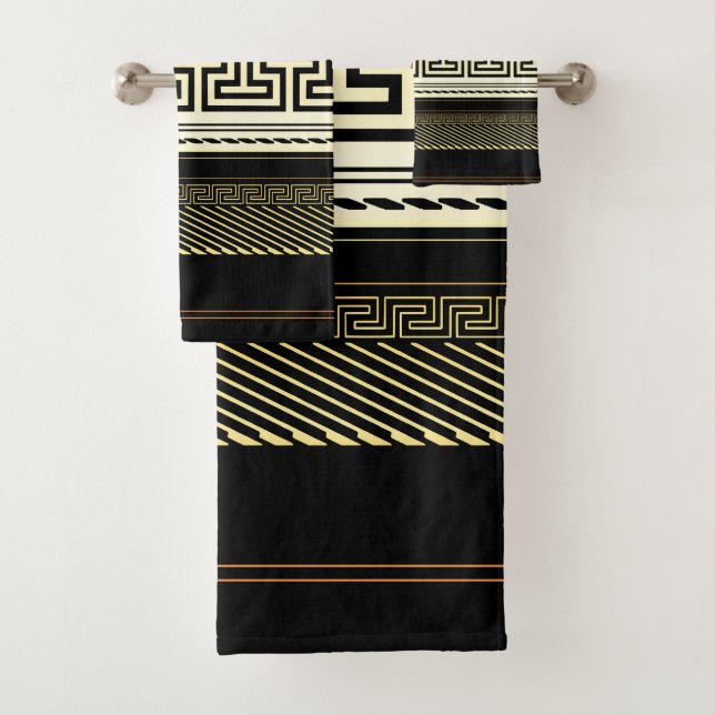 Meander Line Art Badhandtuch Set (Insitu)