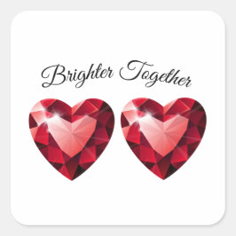 Meaningful Gift for her – Elegant Love Quadratischer Aufkleber