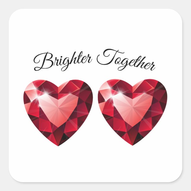 Meaningful Gift for her – Elegant Love Quadratischer Aufkleber (Vorderseite)
