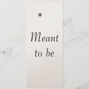 "Meant to be" , die Hochzeit einladen Einladung