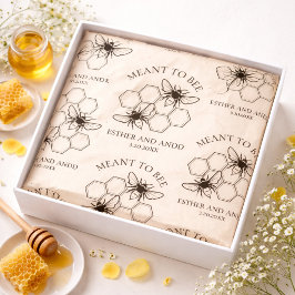 Meant to Bee Honey Bee Wedding Seidenpapier