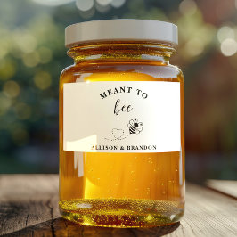 `Meant to Bee Honey Wedding Favor Aufkleber