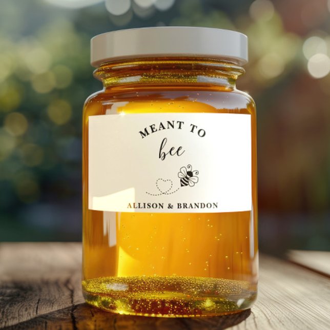 `Meant to Bee Honey Wedding Favor Aufkleber (Von Creator hochgeladen)