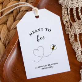 Meant to Bee Jar Label, Wedding Favor Honey  Geschenkanhänger