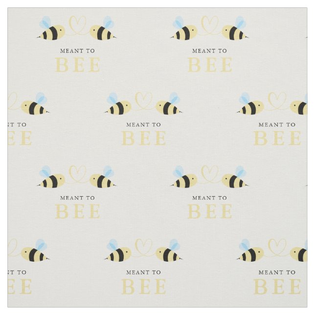 Meant To Bee Quote Funny Two Bees In Love Design Stoff (Muster)