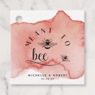 Meant to Bee, Rose Gold Aquarellfärbung Geschenkanhänger