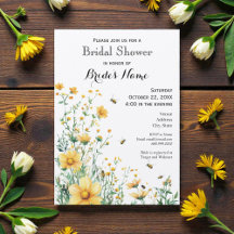 Meant to Bee Rustic Yellow Bridal Shower
