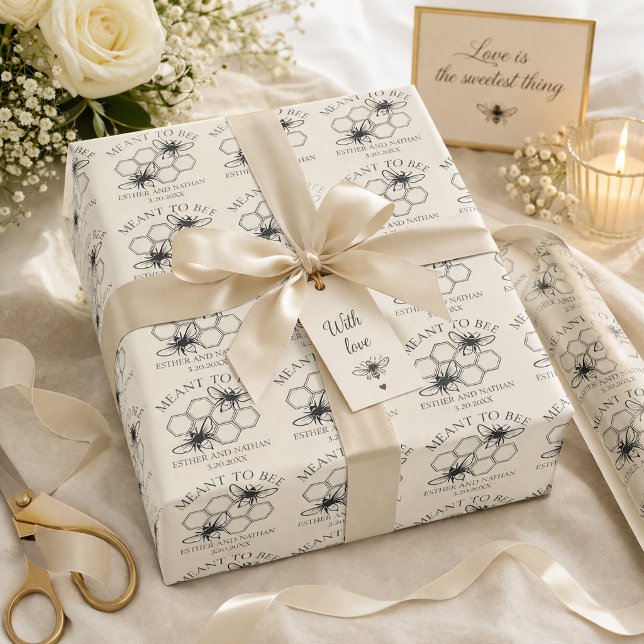 Meant to Bee Wedding Geschenkpapier (Von Creator hochgeladen)