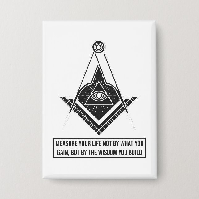 Measure Your Life by Wisdom | Inspirational Quote  Button (Vorderseite)