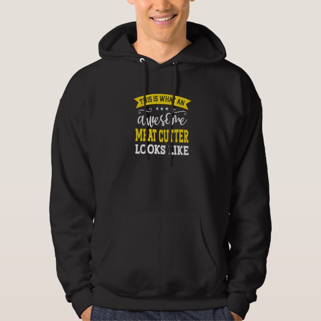Meat Cutter Job Title Employee Funny Worker Meat C Hoodie (Vorderseite)