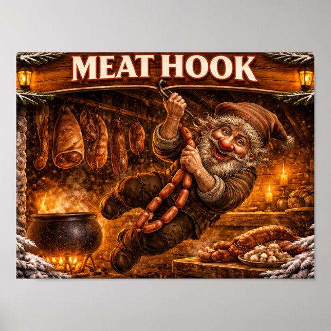 Meat Hook Icelandic Yule Lad Poster (Vorne)