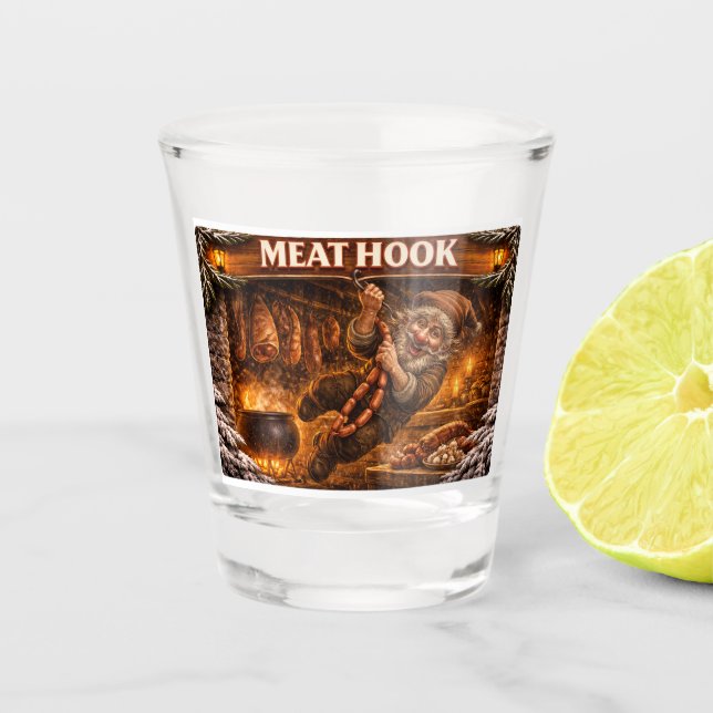 Meat Hook Icelandic Yule Lad Schnapsglas (Vorderseite)