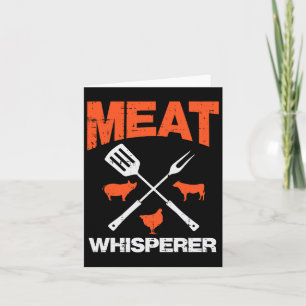 Meat Whisperer Funny Barbecue Grillen Grillen Gril Karte