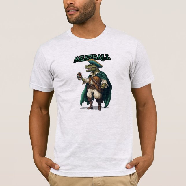 Meatball Dinosaur Pirate Shirt (Vorderseite)