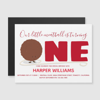 Meatball Einladung zum ersten Geburtstag