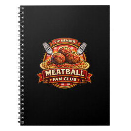 Meatball Fan Club VIP Member – Retro Italian Food Notizblock