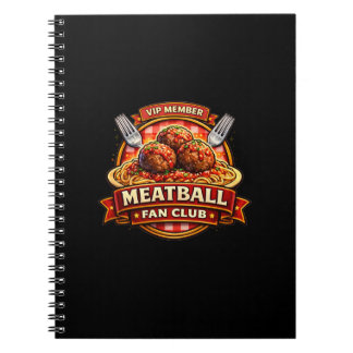Meatball Fan Club VIP Member – Retro Italian Food Notizblock