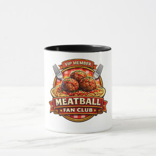 Meatball-Fanclub-VIP-Mitglied – Retro-Italienische Tasse