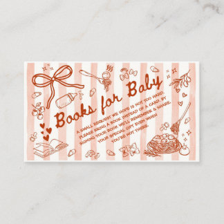 MeatBall Italian Baby Shower Books for Baby Begleitkarte