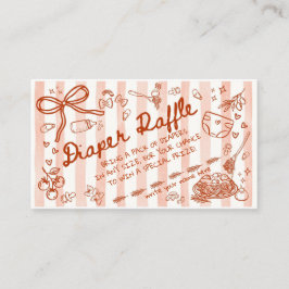 Meatball Italian Theme Diaper Raffle Begleitkarte