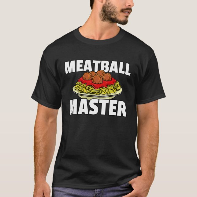 Meatball Master Spaghetti Pasta Italien T-Shirt (Vorderseite)